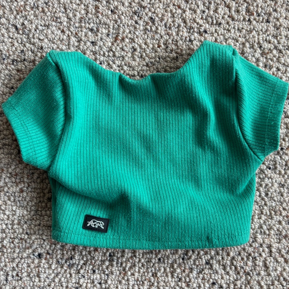 TIGER FRIDAY Ribbed  Knit Crop Top- child size medium